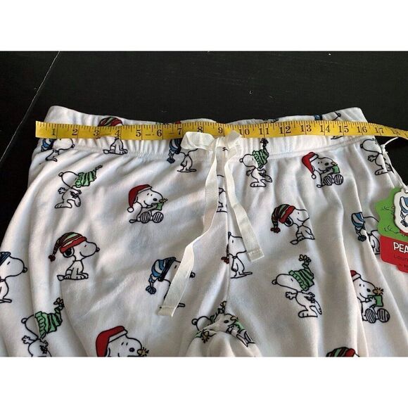 Peanuts Christmas SNOOPY Winter FLEECE Lounge Pajama PJ Pants Women’s Sz M NEW - Picture 8 of 10